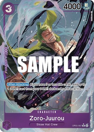 Zoro-Juurou (Alternate Art) (OP05-067) - Awakening of the New Era Foil | Grognard Games