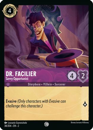 Dr. Facilier - Savvy Opportunist (38/204) [Rise of the Floodborn] | Grognard Games