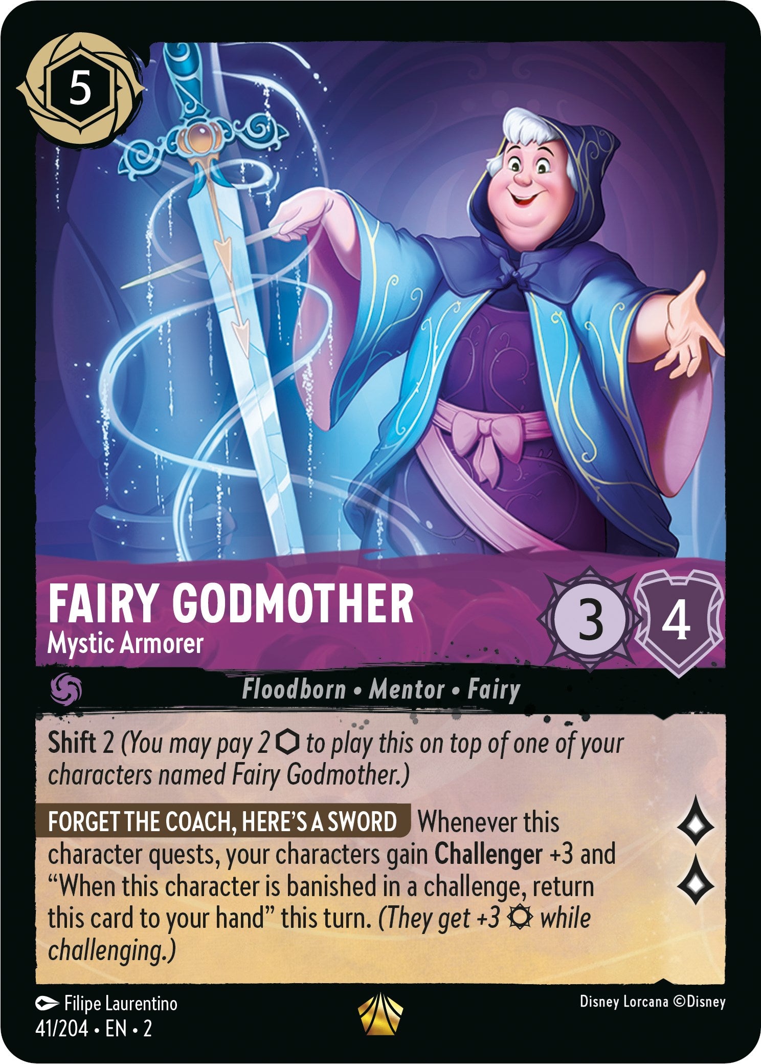 Fairy Godmother - Mystic Armorer (41/204) [Rise of the Floodborn] | Grognard Games