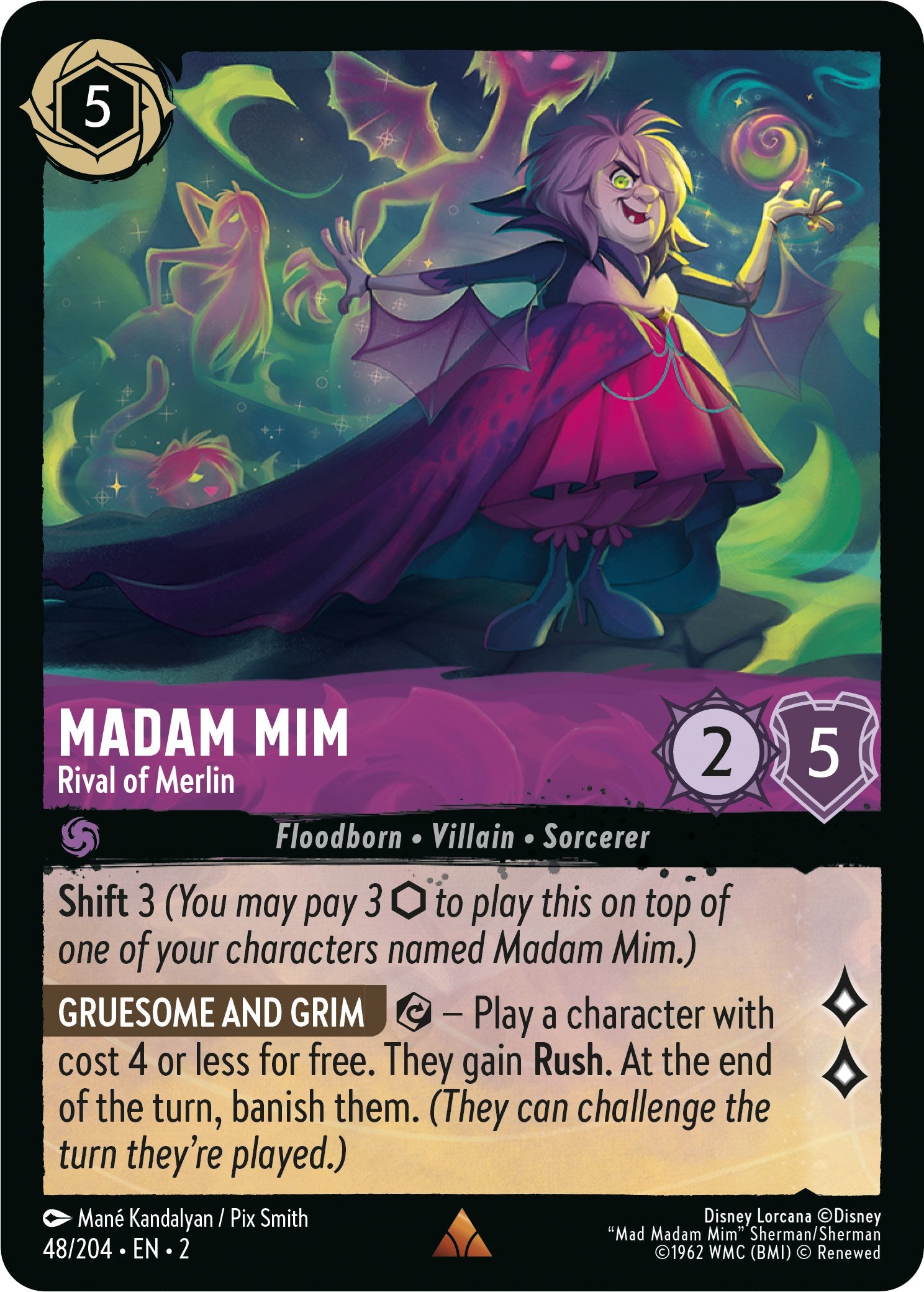 Madam Mim - Rival of Merlin (48/204) [Rise of the Floodborn] | Grognard Games