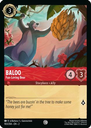 Baloo - Fun-Loving Bear (103/204) [Rise of the Floodborn] | Grognard Games
