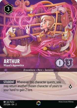 Arthur - Wizard's Apprentice (Enchanted) (207/204) [Rise of the Floodborn] | Grognard Games
