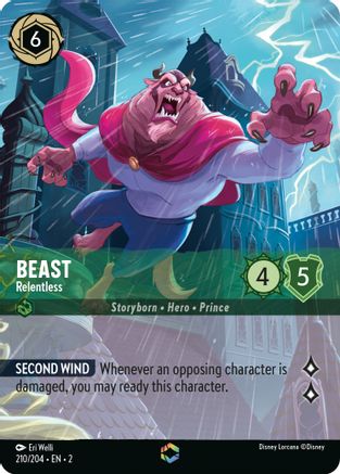 Beast - Relentless (Enchanted) (210/204) [Rise of the Floodborn] | Grognard Games
