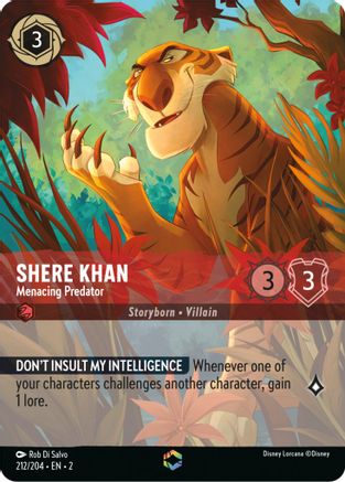 Shere Khan - Menacing Predator (Enchanted) (212/204) [Rise of the Floodborn] | Grognard Games