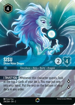 Sisu - Divine Water Dragon (Enchanted) (214/204) [Rise of the Floodborn] | Grognard Games
