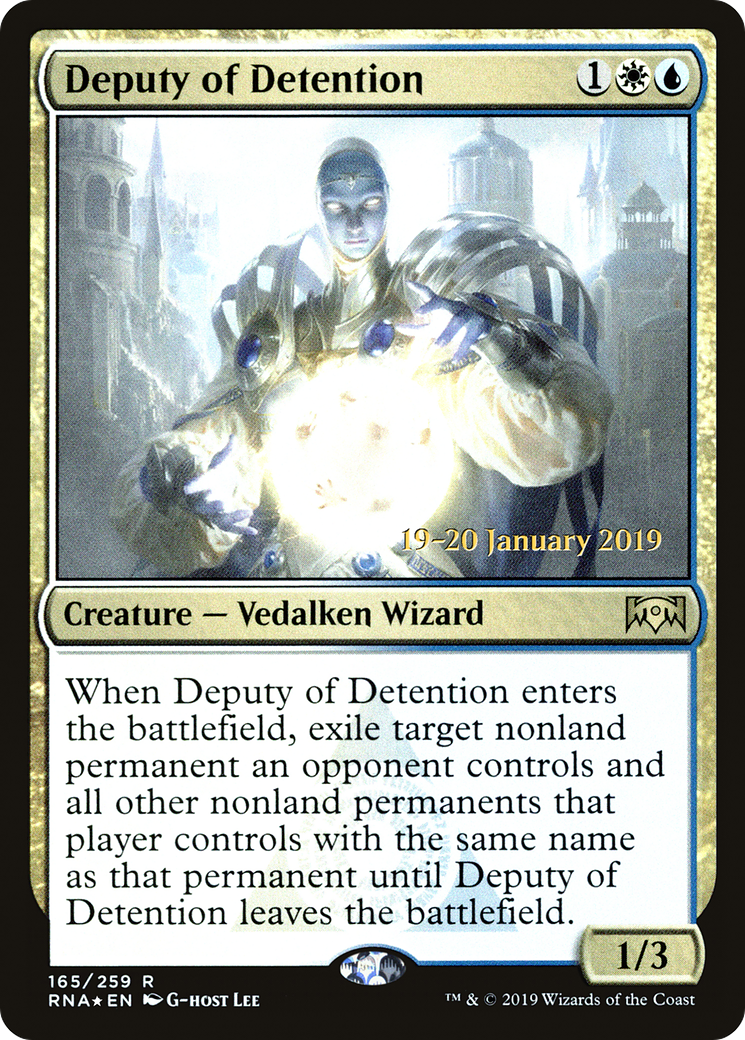 Deputy of Detention [Ravnica Allegiance Prerelease Promos] | Grognard Games