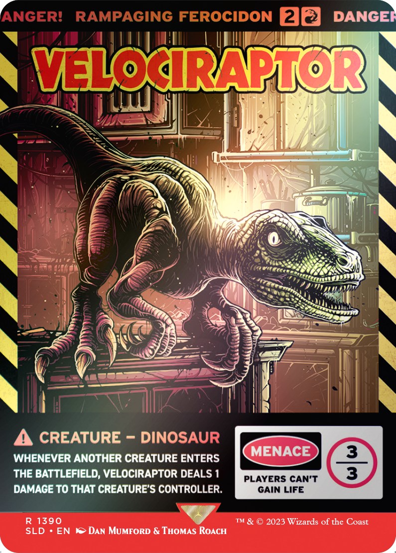 Velociraptor - Rampaging Ferocidon (Rainbow Foil) [Secret Lair Drop Series] | Grognard Games