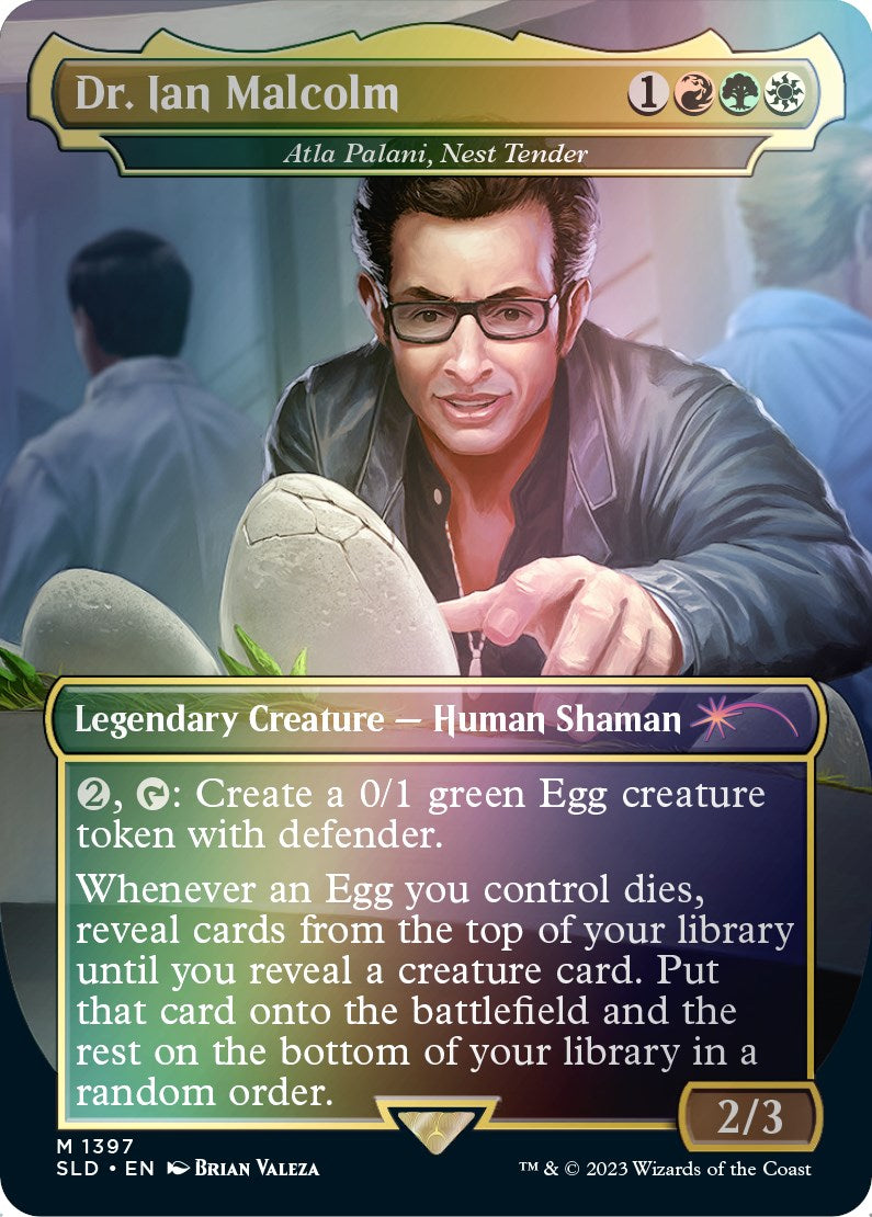 Dr. Ian Malcolm - Atla Palani, Nest Tender (Rainbow Foil) [Secret Lair Drop Series] | Grognard Games