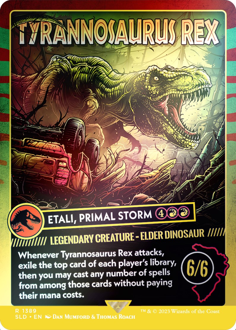 Tyrannosaurus Rex - Etali, Primal Storm (Rainbow Foil) [Secret Lair Drop Series] | Grognard Games