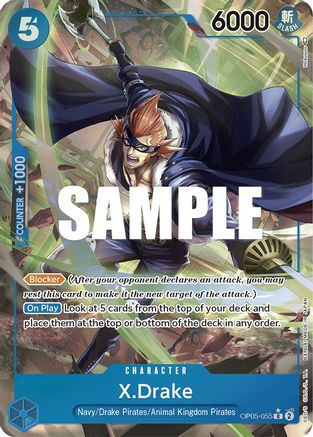X.Drake (Alternate Art) (OP05-055) - Awakening of the New Era Foil | Grognard Games