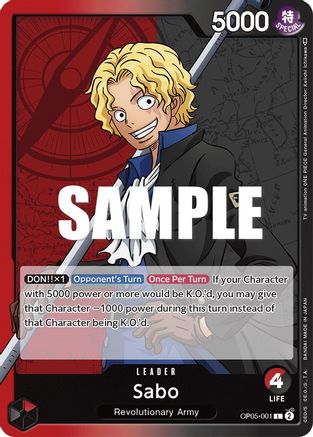Sabo (001) (OP05-001) - Awakening of the New Era | Grognard Games