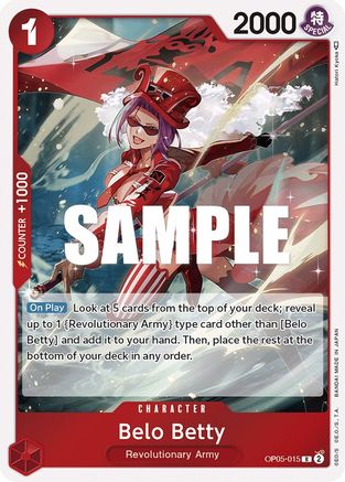 Belo Betty (015) (OP05-015) - Awakening of the New Era Foil | Grognard Games