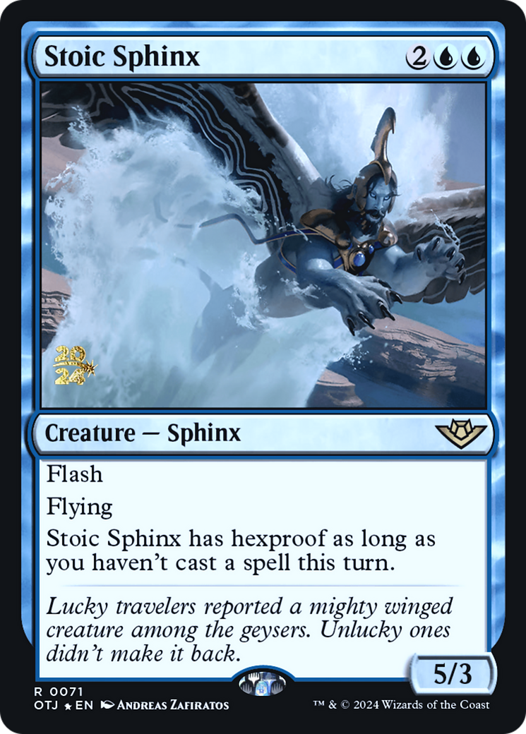 Stoic Sphinx [Outlaws of Thunder Junction Prerelease Promos] | Grognard Games