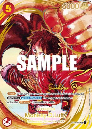 Monkey.D.Luffy (012) (Alternate Art) (Gold-Stamped Signature) (ST01-012) - Awakening of the New Era Foil | Grognard Games