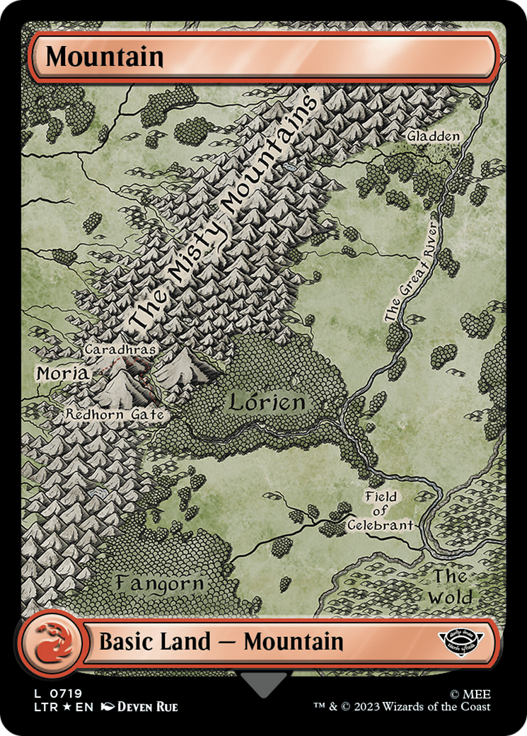 Mountain (719) (Surge Foil) [The Lord of the Rings: Tales of Middle-Earth] | Grognard Games