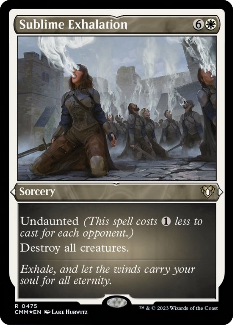 Sublime Exhalation (Foil Etched) [Commander Masters] | Grognard Games