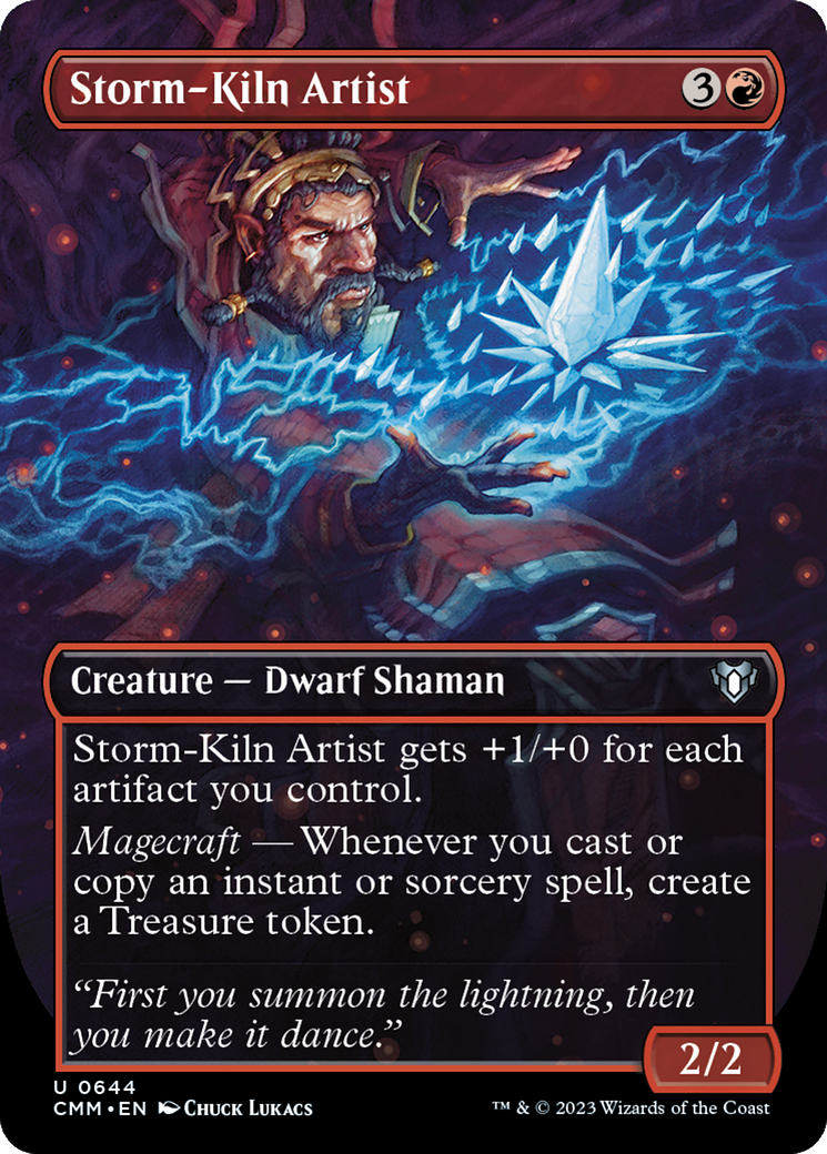 Storm-Kiln Artist (Borderless Alternate Art) [Commander Masters] | Grognard Games