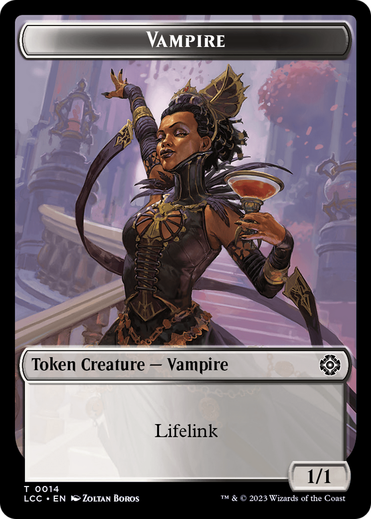 Vampire (0014) // Vampire Demon Double-Sided Token [The Lost Caverns of Ixalan Commander Tokens] | Grognard Games