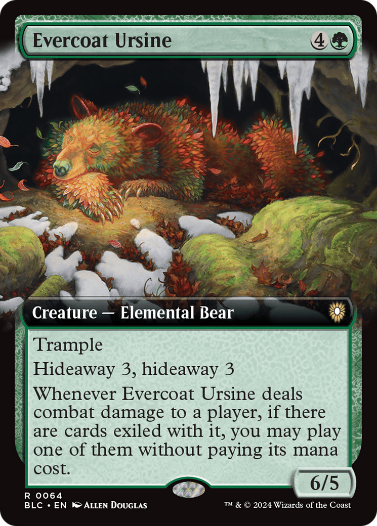 Evercoat Ursine (Extended Art) [Bloomburrow Commander] | Grognard Games