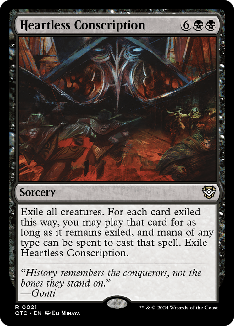 Heartless Conscription [Outlaws of Thunder Junction Commander] | Grognard Games