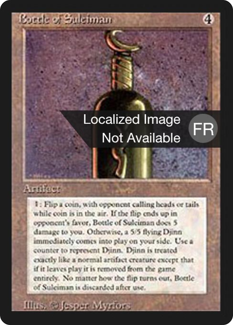 Bottle of Suleiman [Foreign Black Border] | Grognard Games