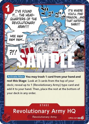 Revolutionary Army HQ (OP05-021) - Awakening of the New Era: 1st Anniversary Tournament Cards | Grognard Games