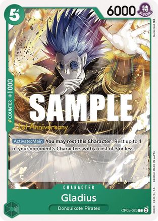 Gladius (OP05-025) - Awakening of the New Era: 1st Anniversary Tournament Cards | Grognard Games