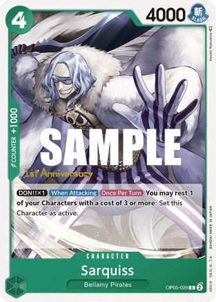 Sarquiss (OP05-026) - Awakening of the New Era: 1st Anniversary Tournament Cards | Grognard Games