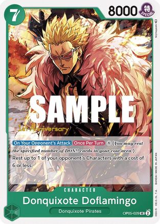 Donquixote Doflamingo (029) (OP05-029) - Awakening of the New Era: 1st Anniversary Tournament Cards | Grognard Games