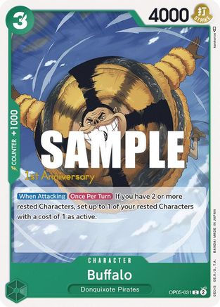 Buffalo (OP05-031) - Awakening of the New Era: 1st Anniversary Tournament Cards | Grognard Games