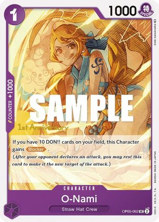 O-Nami (OP05-062) - Awakening of the New Era: 1st Anniversary Tournament Cards | Grognard Games