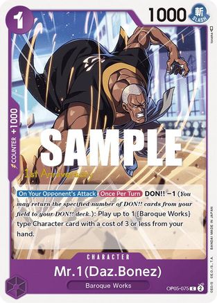 Mr.1 (Daz.Bonez) (OP05-075) - Awakening of the New Era: 1st Anniversary Tournament Cards | Grognard Games