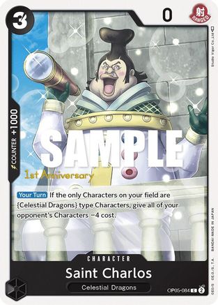 Saint Charlos (OP05-084) - Awakening of the New Era: 1st Anniversary Tournament Cards | Grognard Games