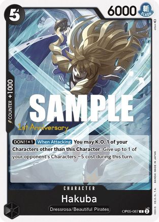 Hakuba (OP05-087) - Awakening of the New Era: 1st Anniversary Tournament Cards | Grognard Games