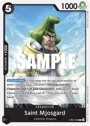 Saint Mjosgard (OP05-089) - Awakening of the New Era: 1st Anniversary Tournament Cards | Grognard Games