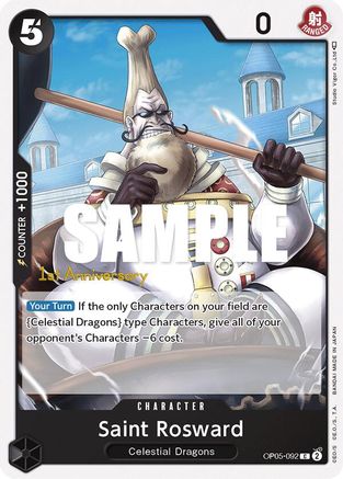 Saint Rosward (OP05-092) - Awakening of the New Era: 1st Anniversary Tournament Cards | Grognard Games