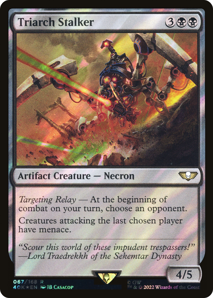 Triarch Stalker (Surge Foil) [Universes Beyond: Warhammer 40,000] | Grognard Games