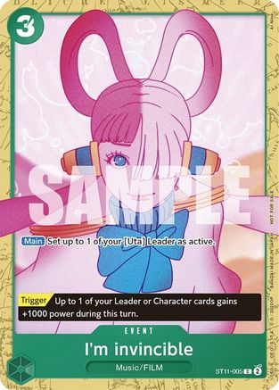 I'm invincible (Starter Deck 11: Uta Deck Battle) (ST11-005) - One Piece Promotion Cards | Grognard Games