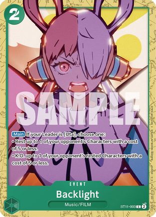 Backlight (Starter Deck 11: Uta Deck Battle) (ST11-003) - One Piece Promotion Cards | Grognard Games