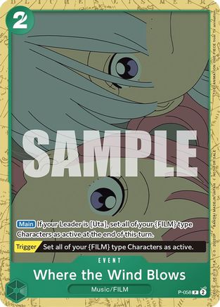 Where the Wind Blows (Starter Deck 11: Uta Deck Battle) (P-058) - One Piece Promotion Cards | Grognard Games