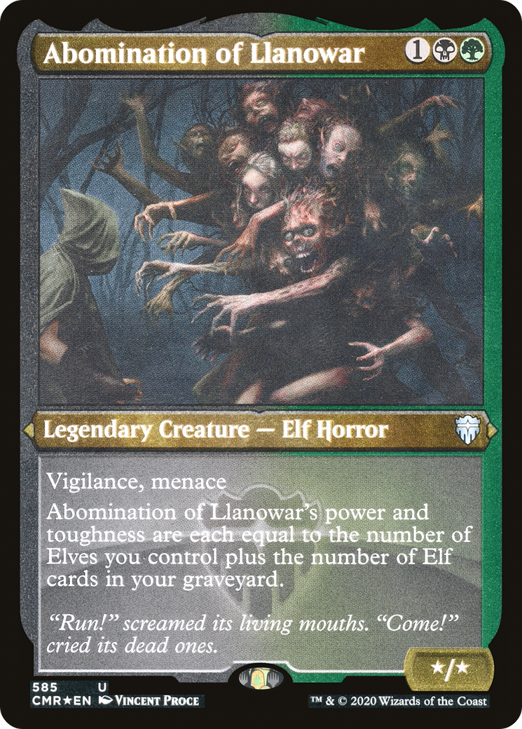Abomination of Llanowar (CMR-585) - Commander Legends Foil | Grognard Games