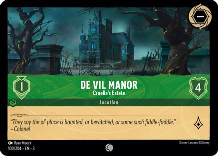 De Vil Manor - Cruella's Estate (100/204) [Into the Inklands] | Grognard Games