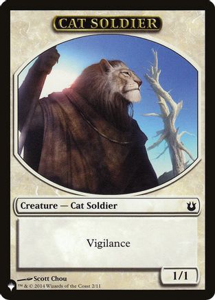Cat Soldier // Warrior Double-Sided Token (LIST-2 // 17) - The List Reprints | Grognard Games