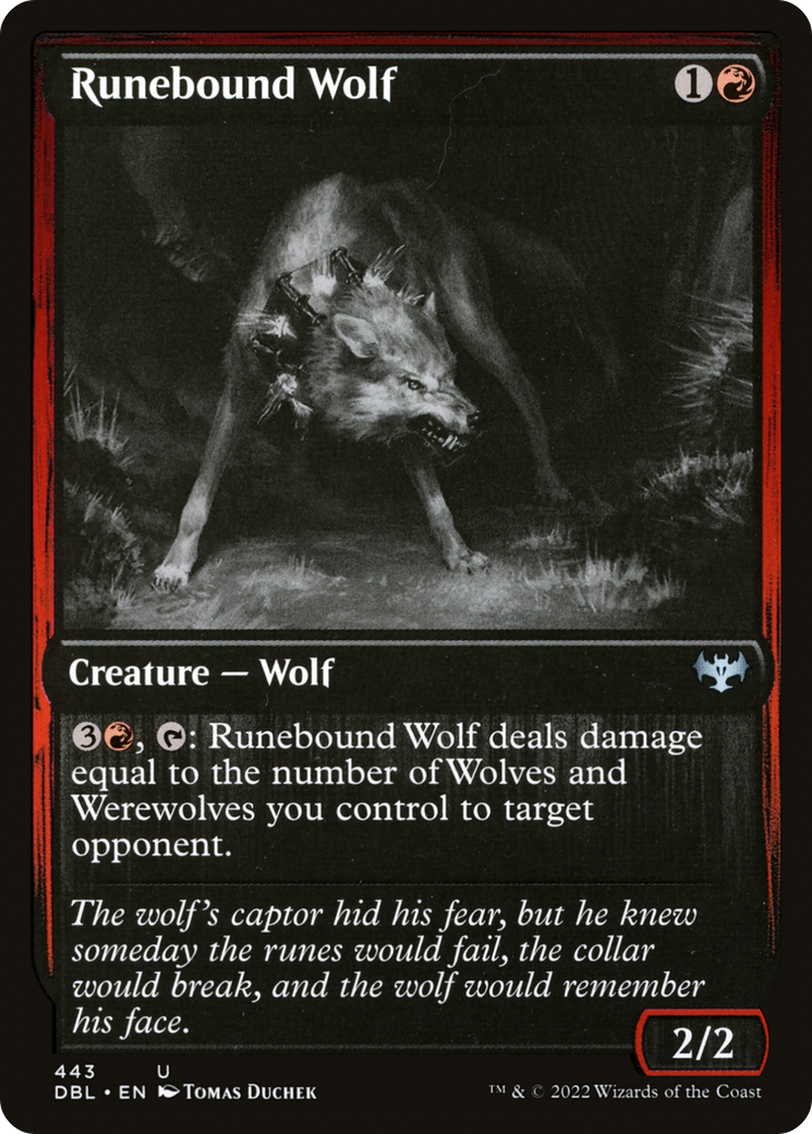 Runebound Wolf [Innistrad: Double Feature] | Grognard Games