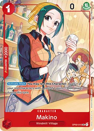 Makino (Japanese 1st Anniversary Set) (OP02-015) - One Piece Promotion Cards Foil | Grognard Games