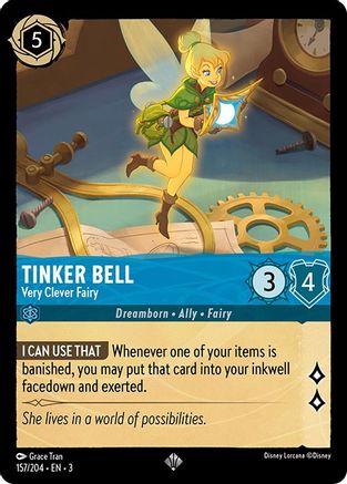Tinker Bell - Very Clever Fairy (157/204) [Into the Inklands] | Grognard Games