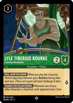 Lyle Tiberius Rourke - Cunning Mercenary (78/204) [Into the Inklands] | Grognard Games