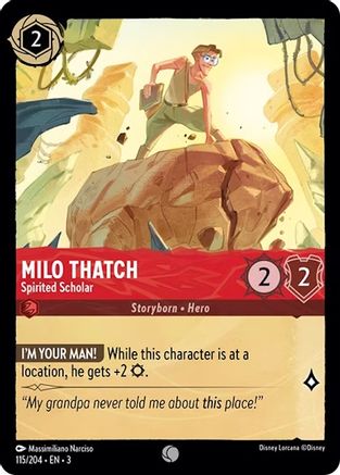 Milo Thatch - Spirited Scholar (115/204) [Into the Inklands] | Grognard Games