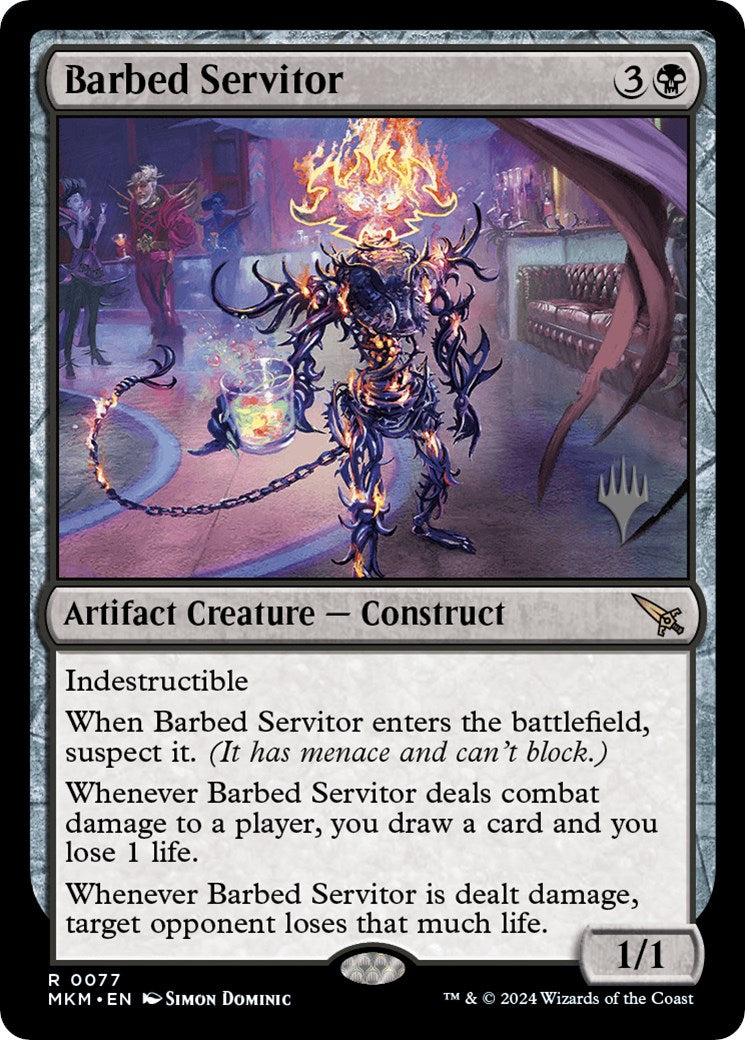 Barbed Servitor (Promo Pack) [Murders at Karlov Manor Promos] | Grognard Games