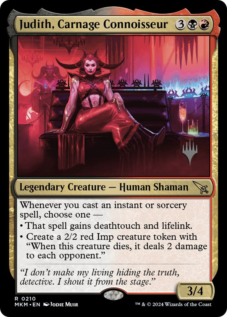 Judith, Carnage Connoisseur (Promo Pack) [Murders at Karlov Manor Promos] | Grognard Games